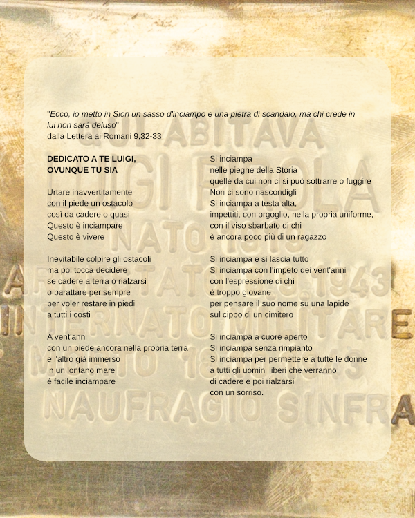 Poesia per Pietra d'Inciampo in memoria di Luigi Pirola
